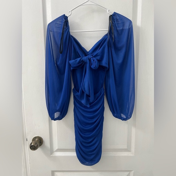 B DARLIN Womens Blue Cut Out Dress (Size XXS) - Picture 5 of 9